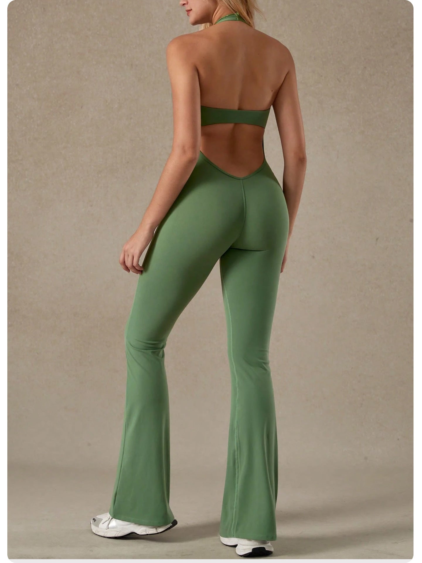 Lace V neck Yoga Jumpsuit