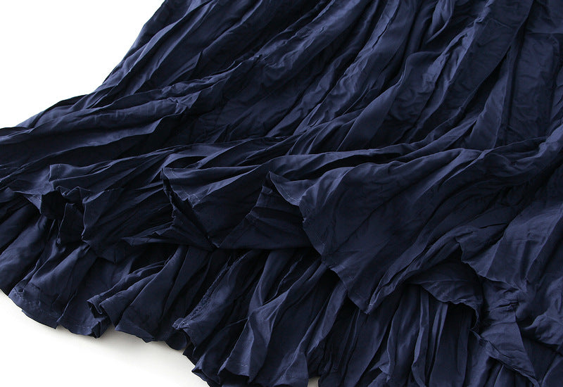 Luxury Streamer Pleated A Line Skirt