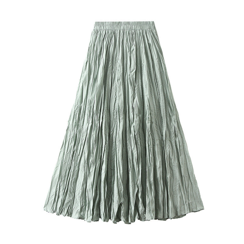 Luxury Streamer Pleated A Line Skirt