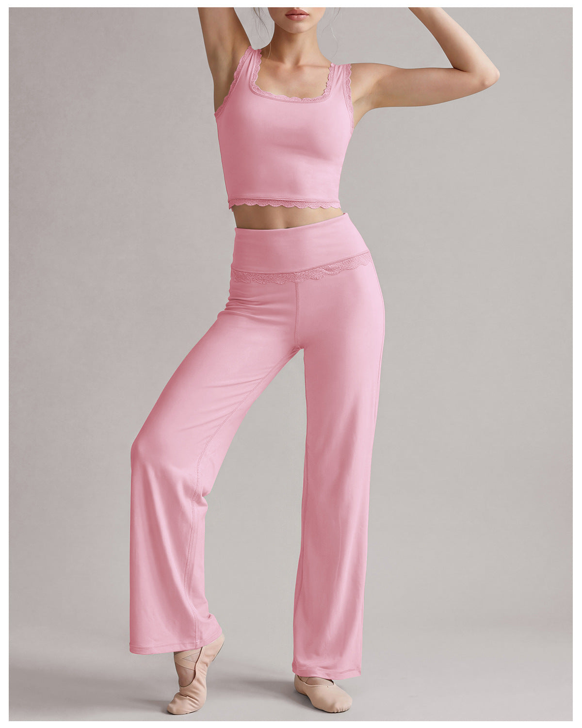 High Grade Lace Stitching Sports Two Piece Set