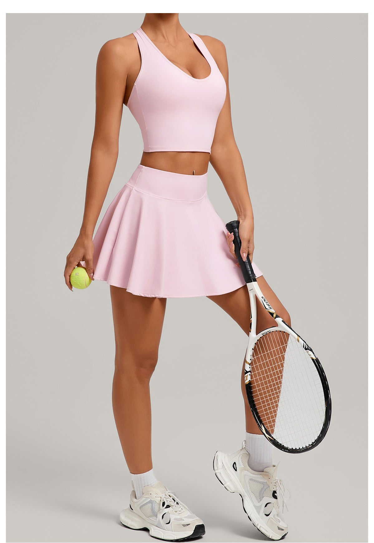 Tennis Sports Vest Short Skirt Two Piece