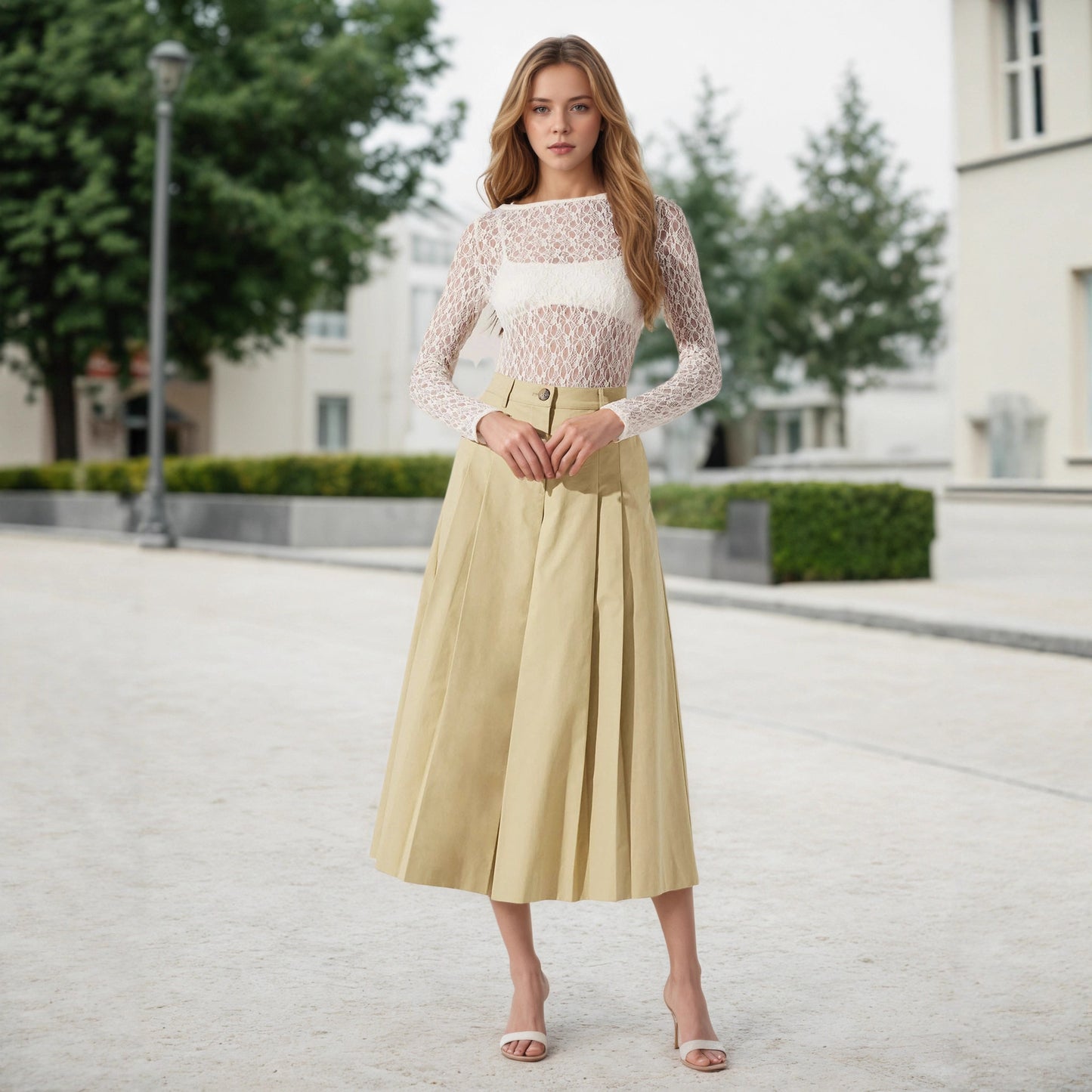 Women High Waist Casual Slimming Wild Wide Leg Pants