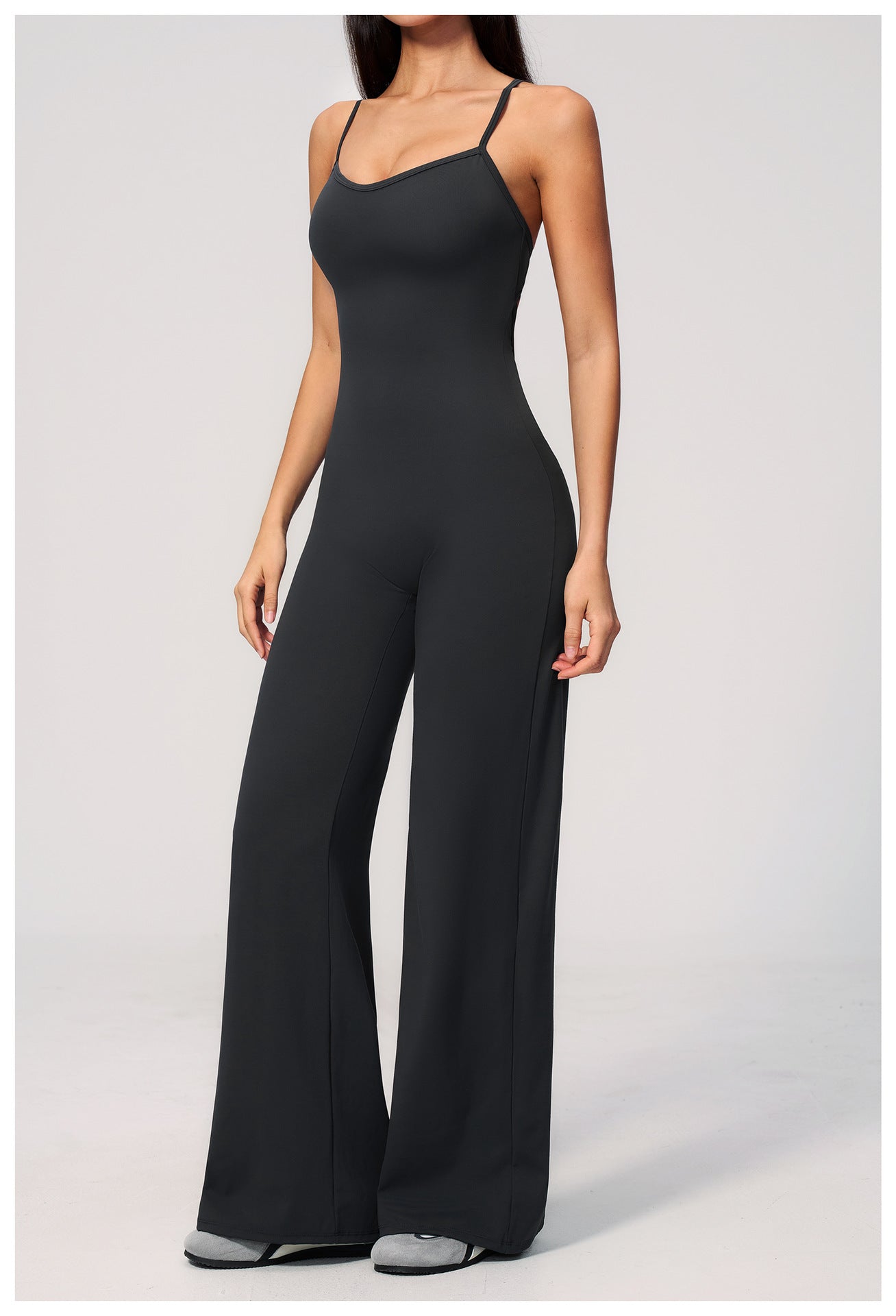 Brushed Yoga Wide Leg Pants Jumpsuit