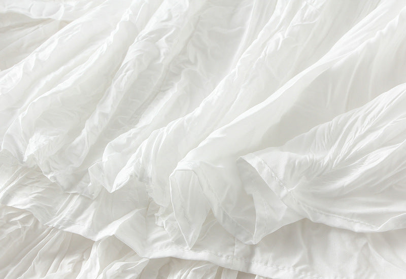 Luxury Streamer Pleated A Line Skirt