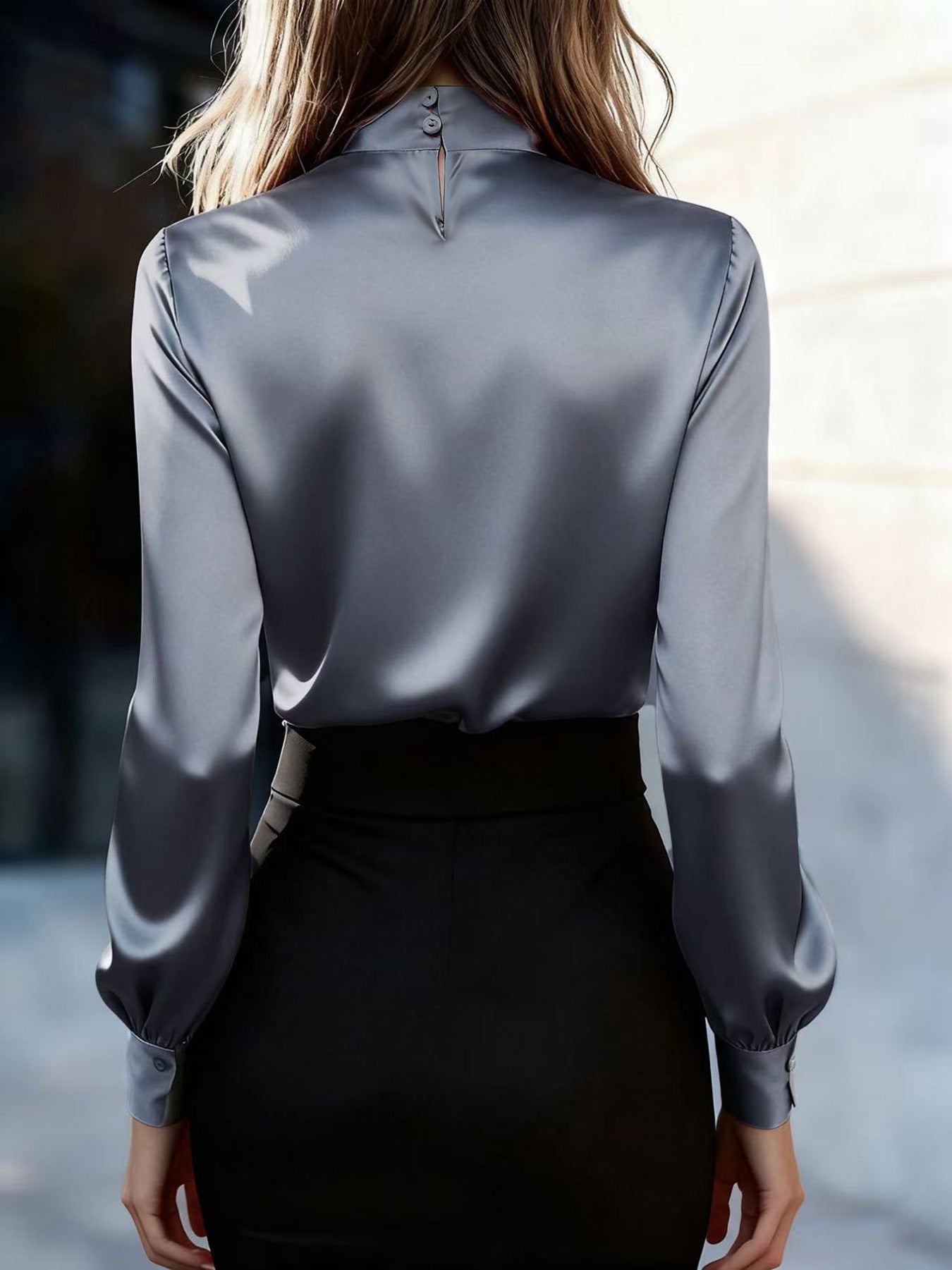 Women Summer Business Office Long Sleeve Shirt