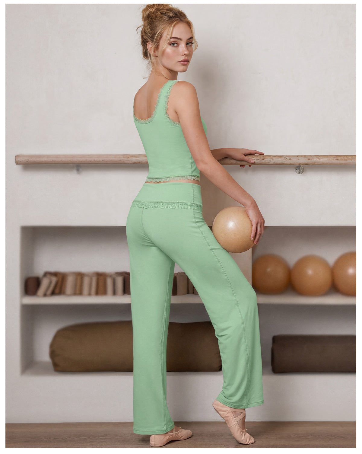 High Grade Lace Stitching Sports Two Piece Set