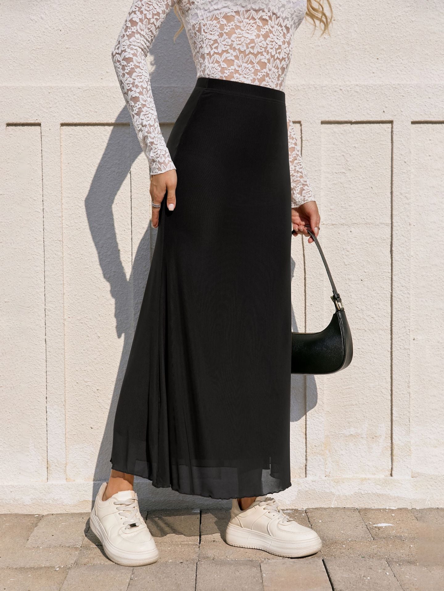 Women High Waist Elastic Slim Hip Skirt