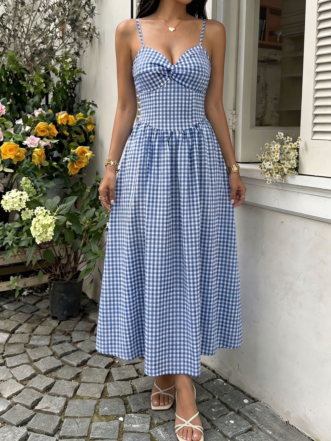 Summer Fresh Pastoral A line Big Hem Dress