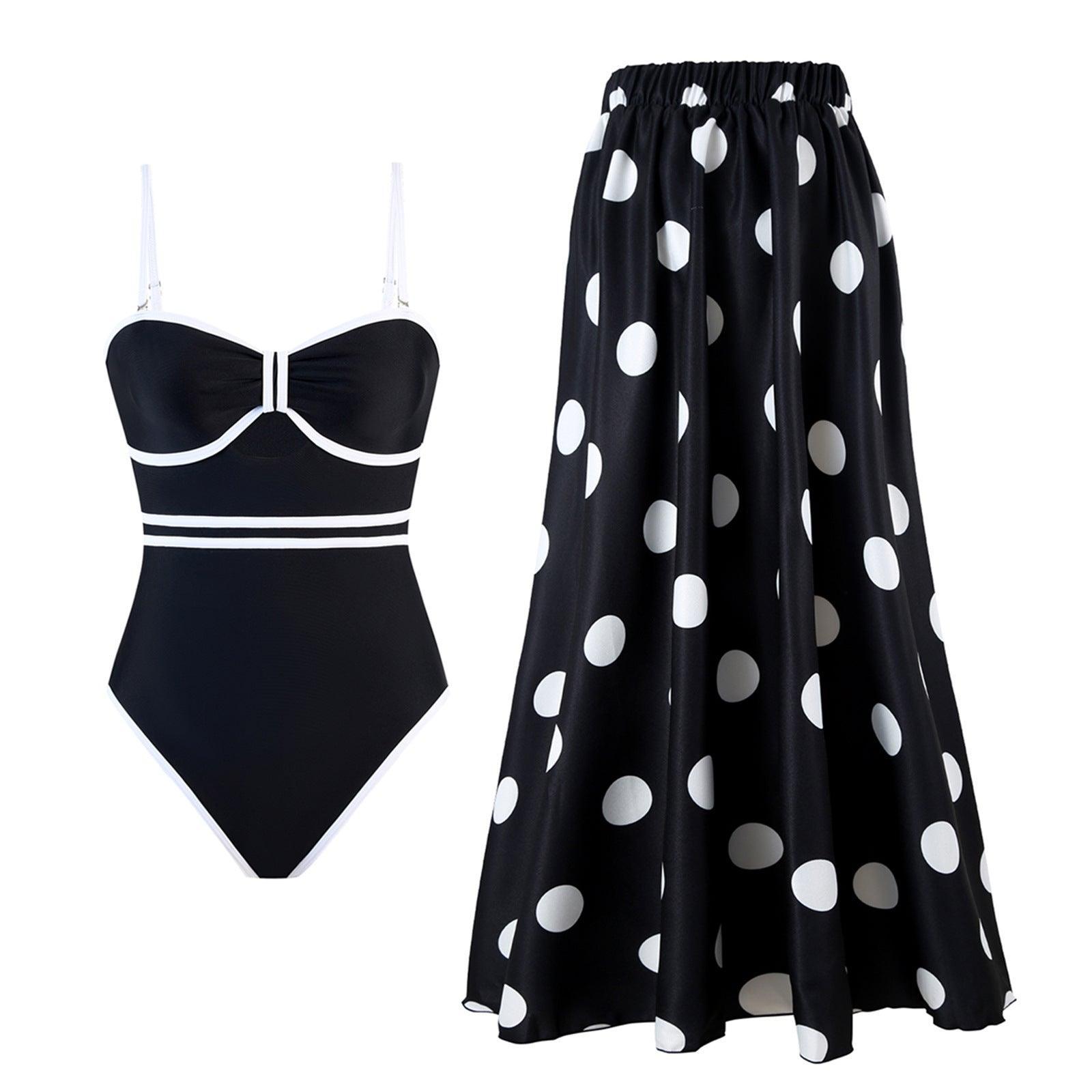 Trendy One Piece Swimsuit round Skirt Set - Venus Trendy Fashion Online