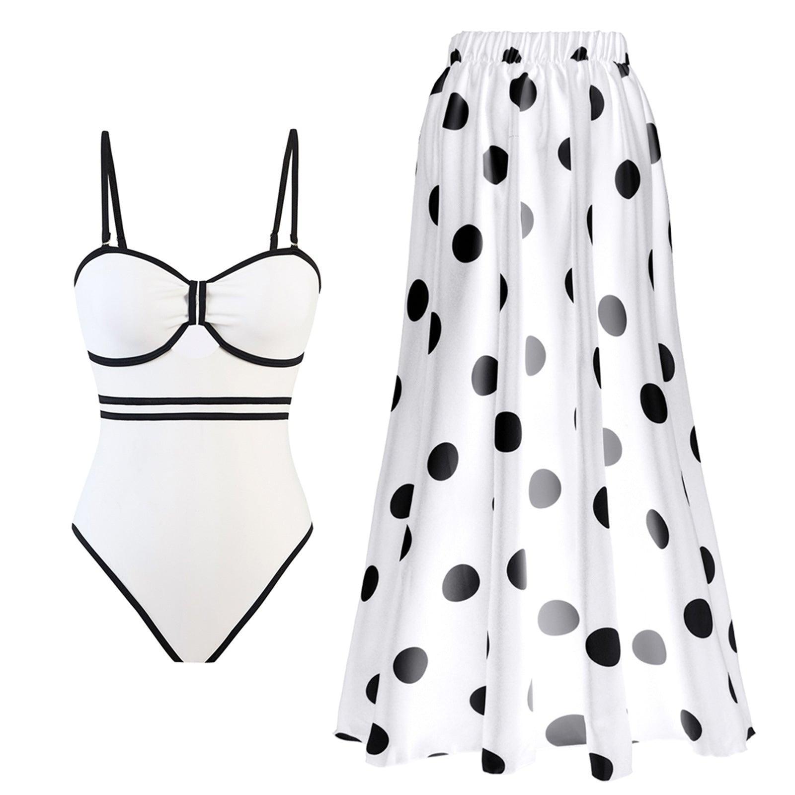 Trendy One Piece Swimsuit round Skirt Set - Venus Trendy Fashion Online