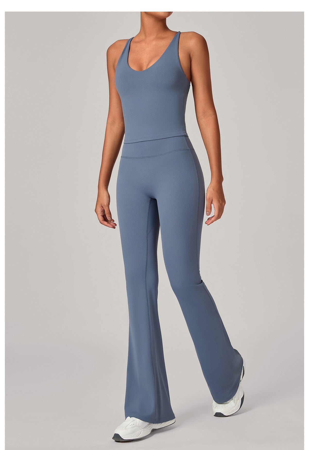 Autumn Sand Invisible Pleated Yoga Outfit Set