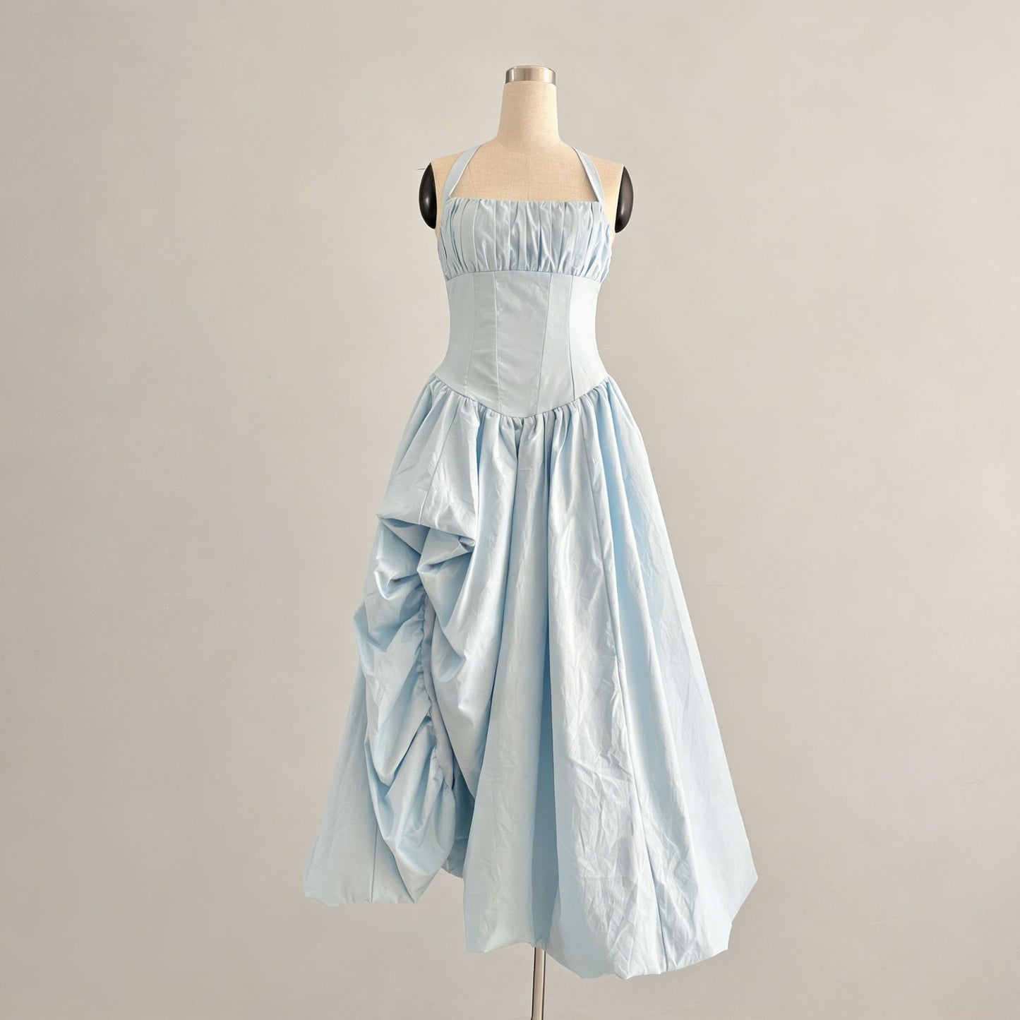 Elegant Retro Halter Tube Top Maxi Dress