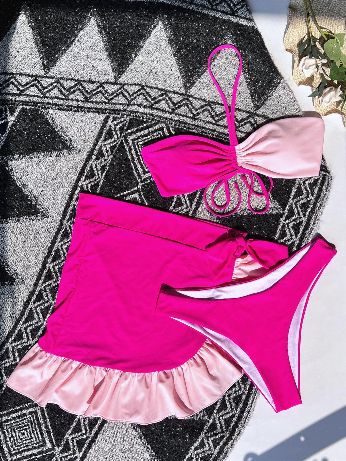 New Three-Piece Set Color Matching Swimsuit - Venus Trendy Fashion Online