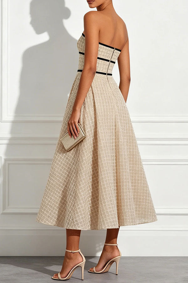 Summer Sleeveless Wrapped Chest Sequ Dress