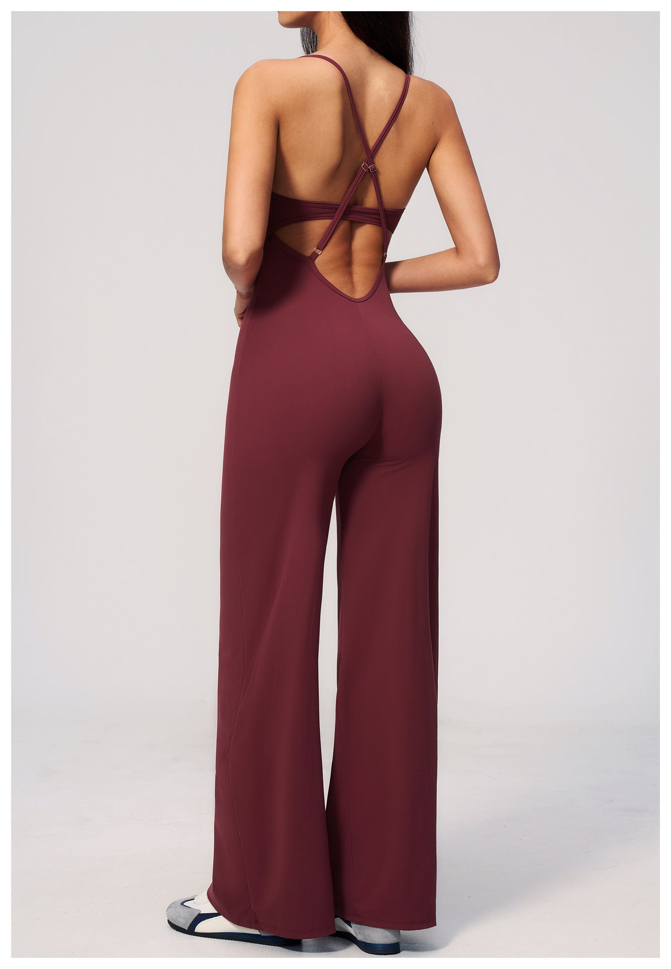 Brushed Yoga Wide Leg Pants Jumpsuit