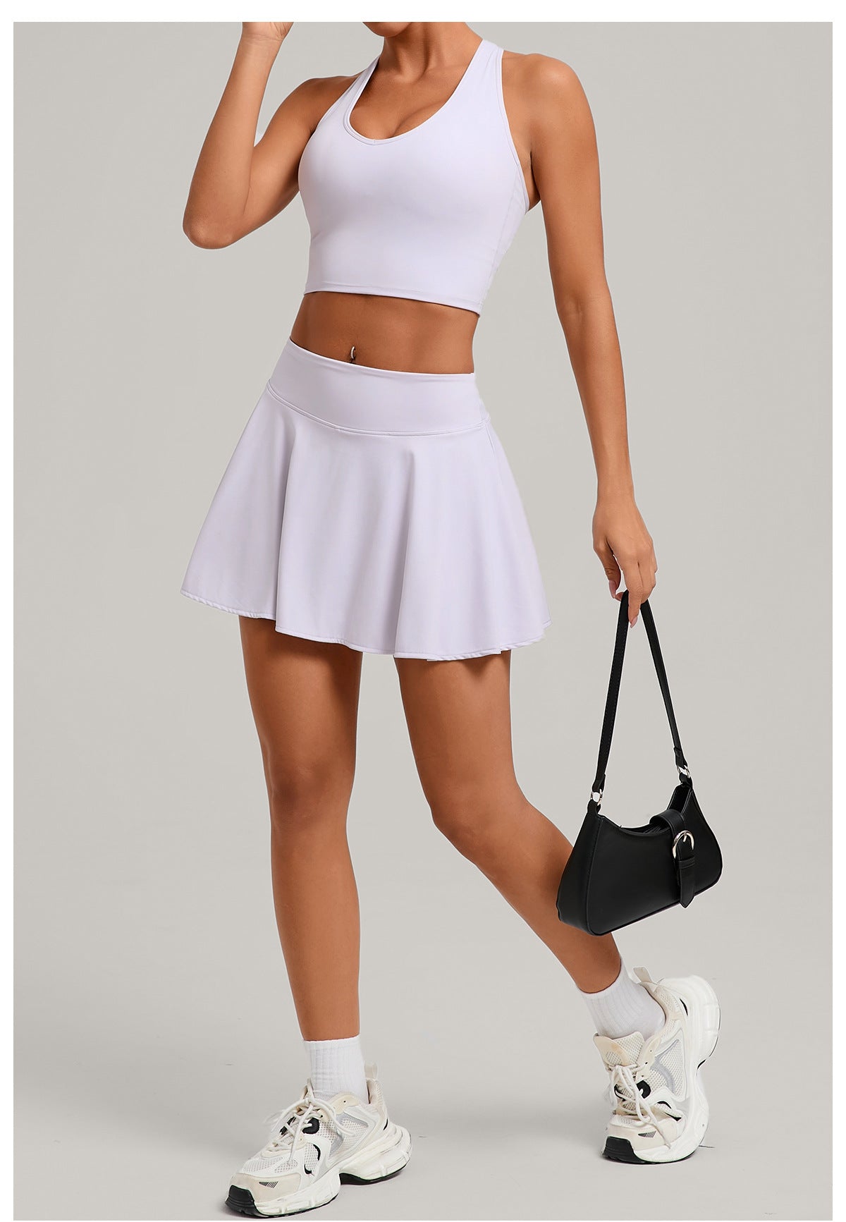 Tennis Sports Vest Short Skirt Two Piece