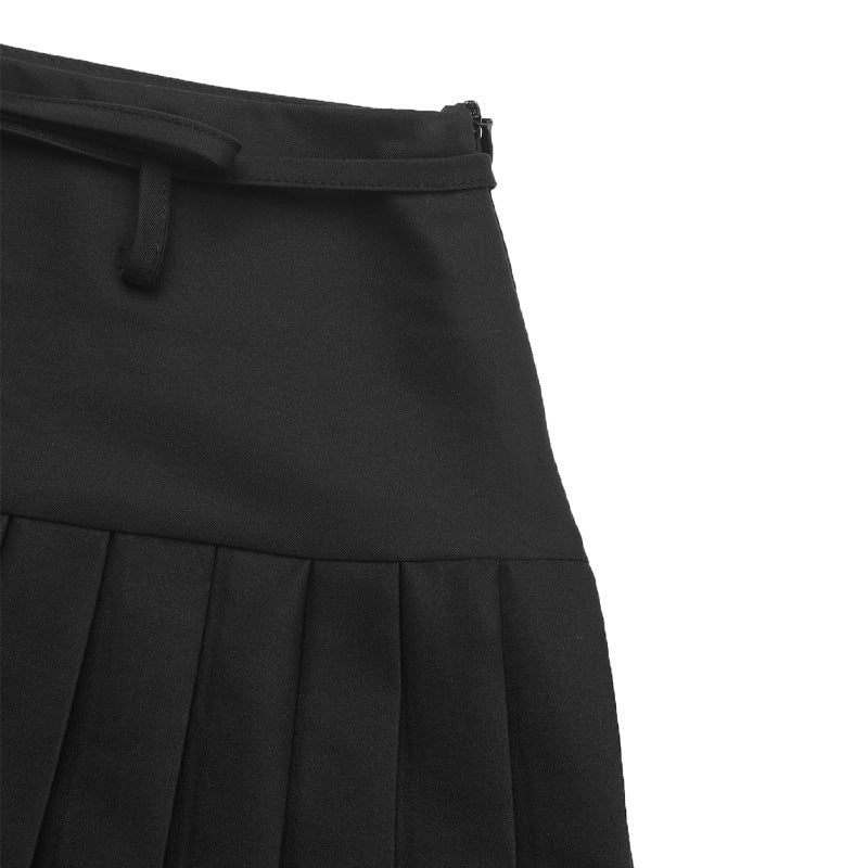 Sexy A line with Leopard Print Belt Summer Skirt