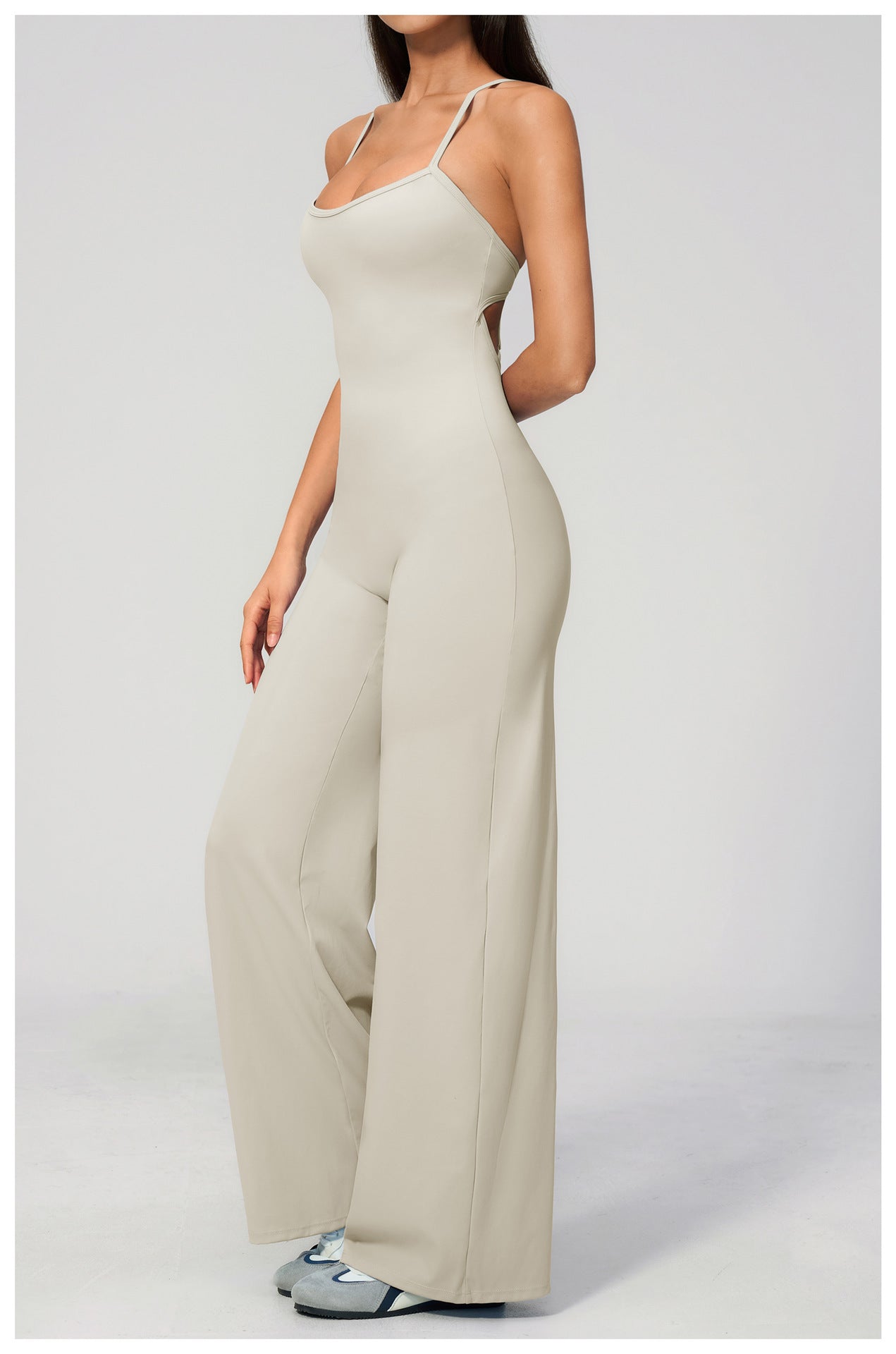 Brushed Yoga Wide Leg Pants Jumpsuit