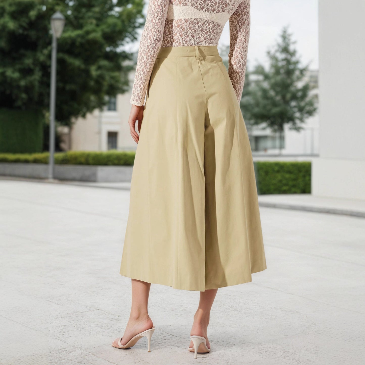 Women High Waist Casual Slimming Wild Wide Leg Pants