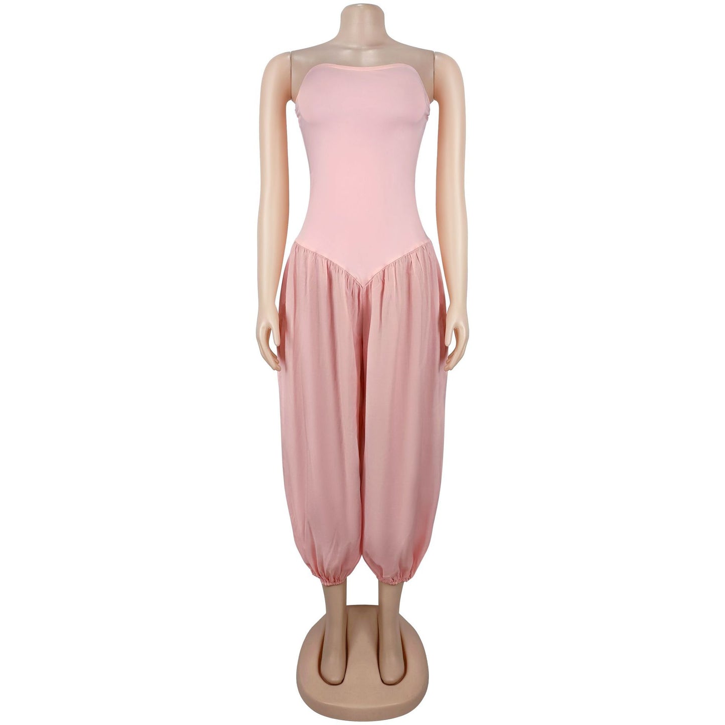 Women Sexy Bandeau Slim Fit Jumpsuit