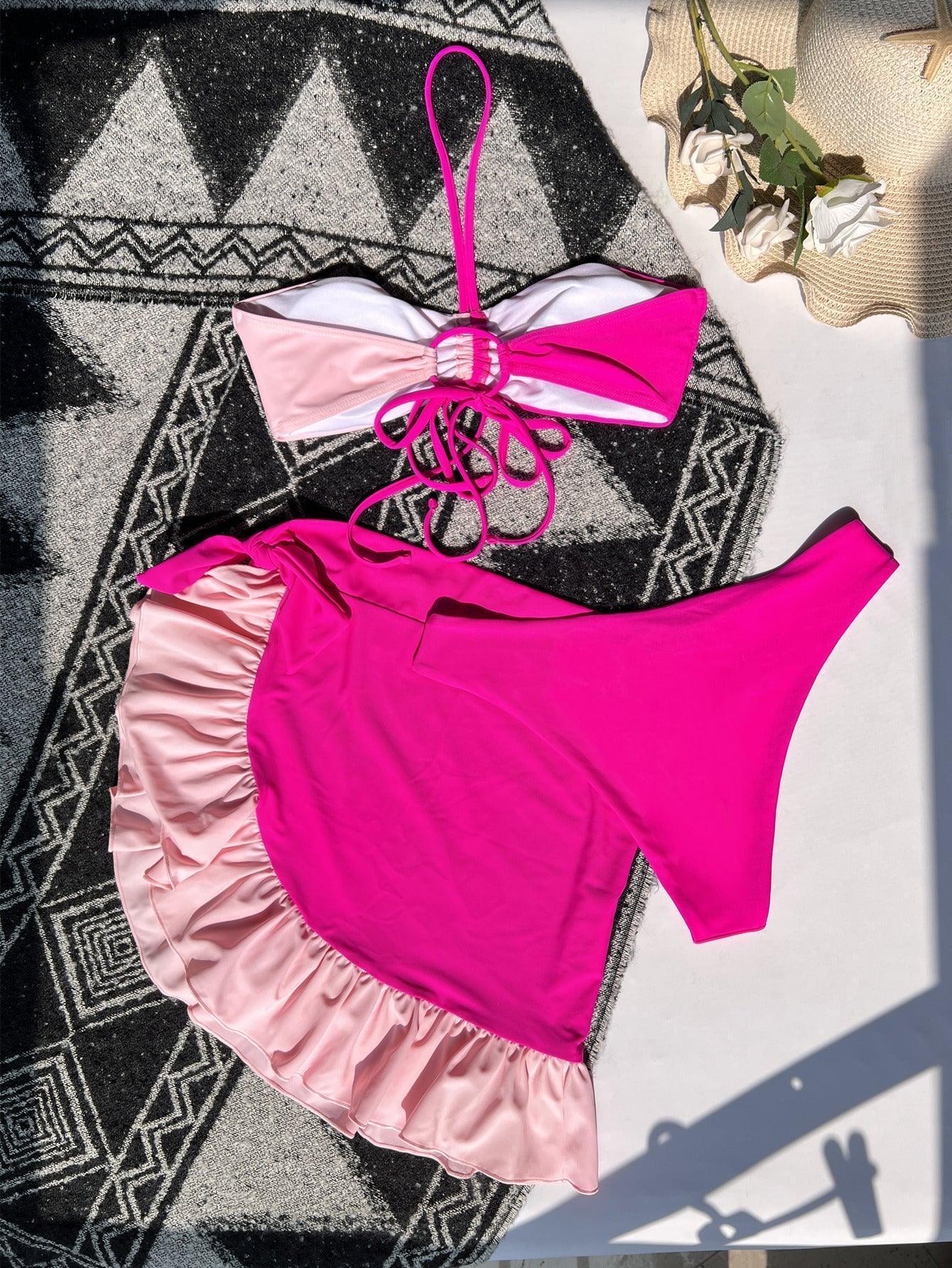 New Three-Piece Set Color Matching Swimsuit - Venus Trendy Fashion Online