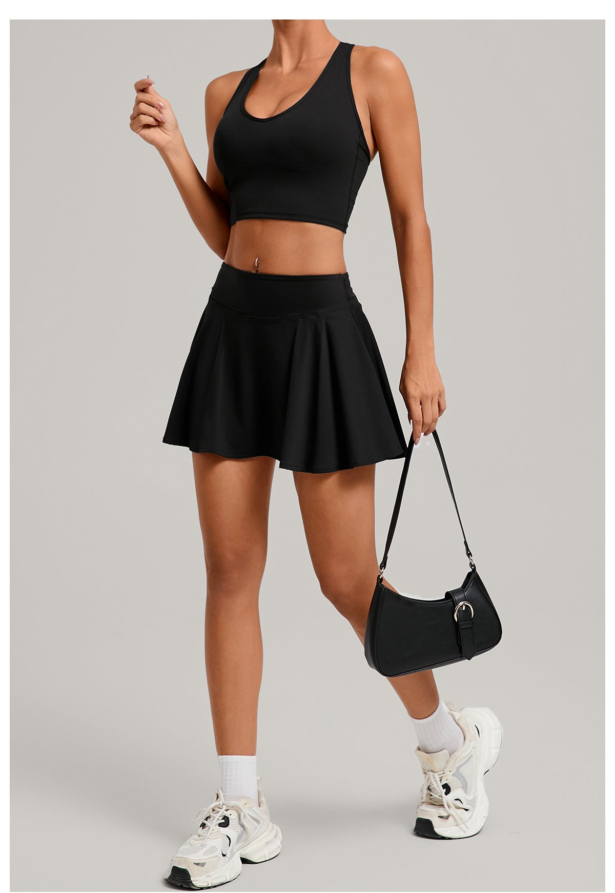 Tennis Sports Vest Short Skirt Two Piece