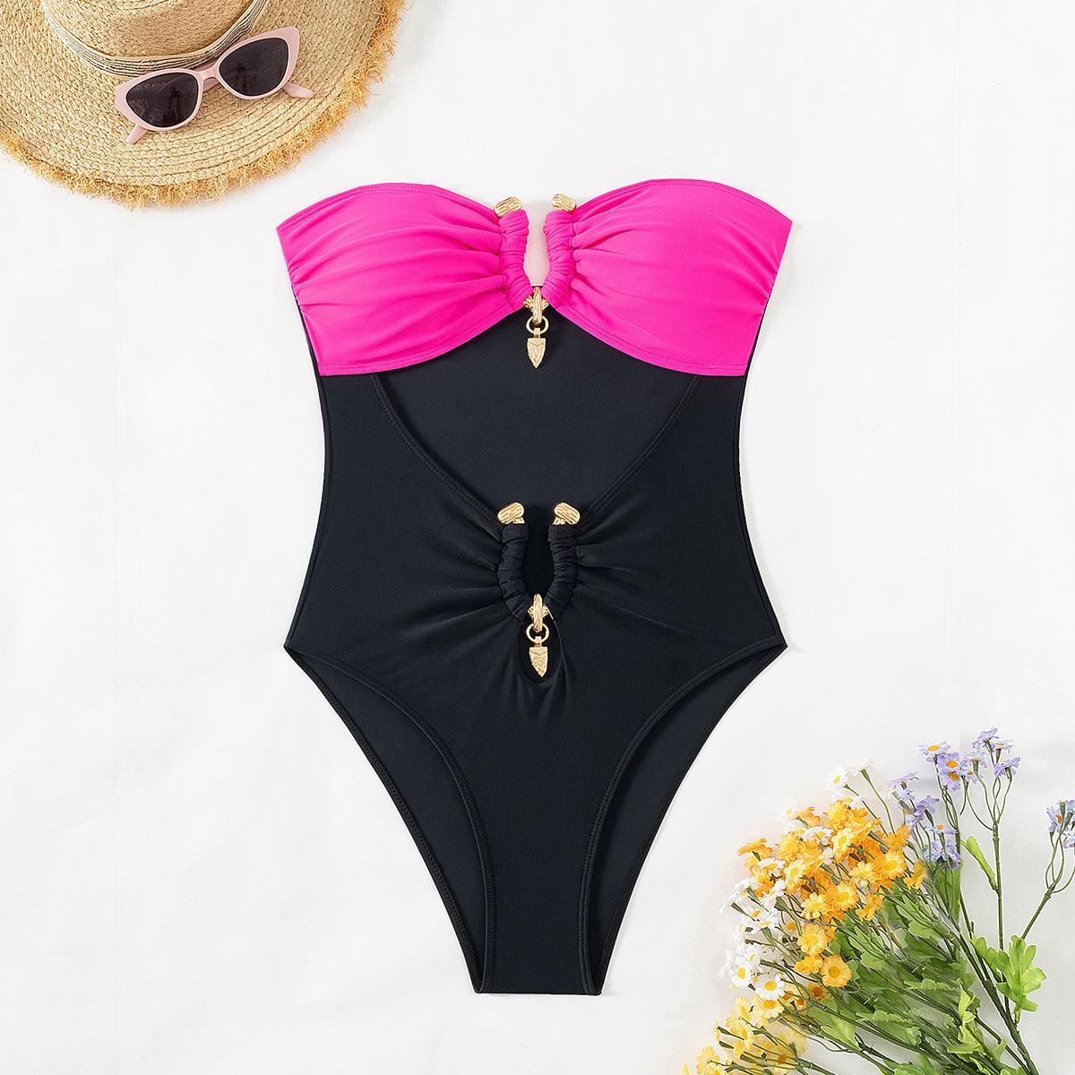 Ladies Printed Backless One Piece Swimsuit - Venus Trendy Fashion Online