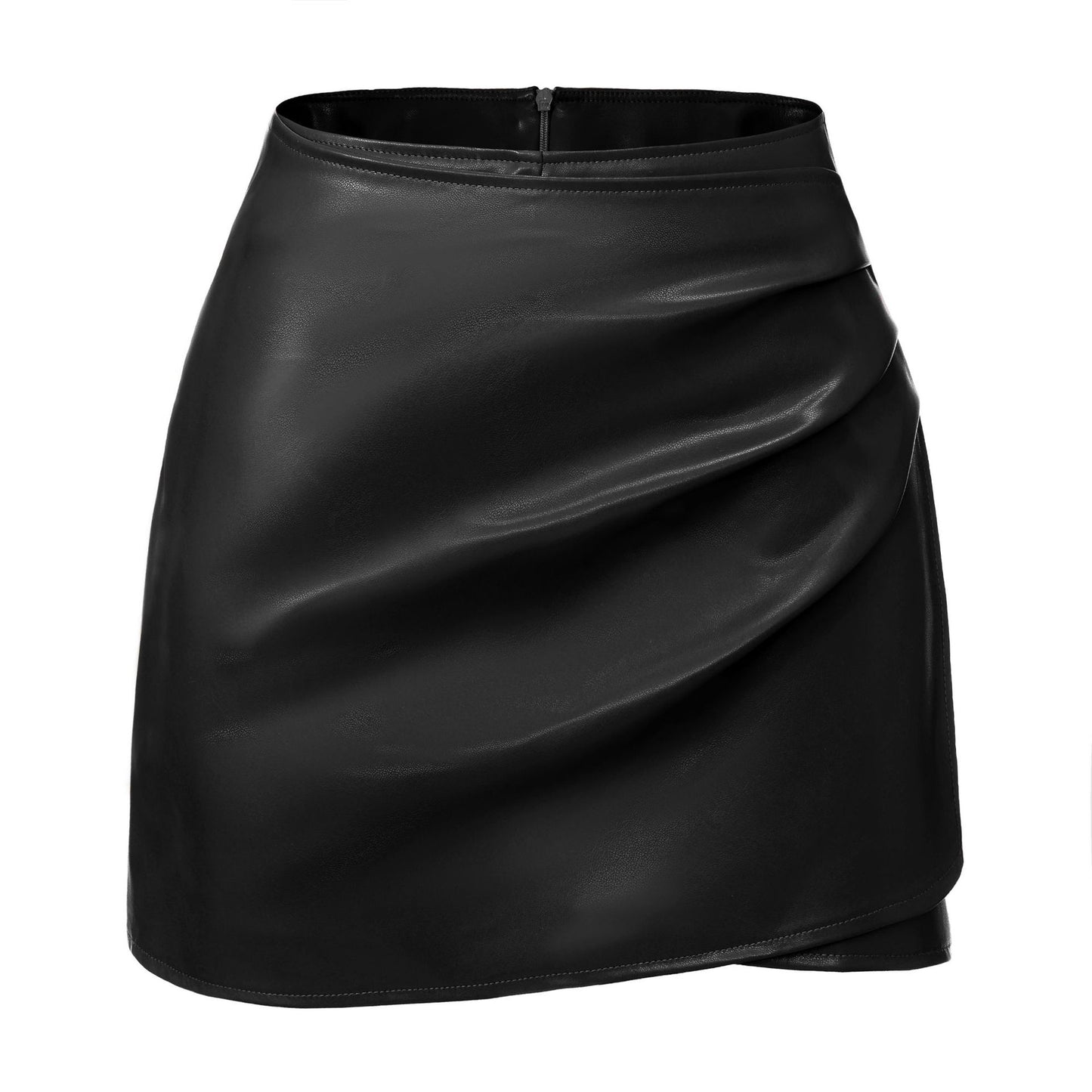 Women Faux Leather Pantskirt