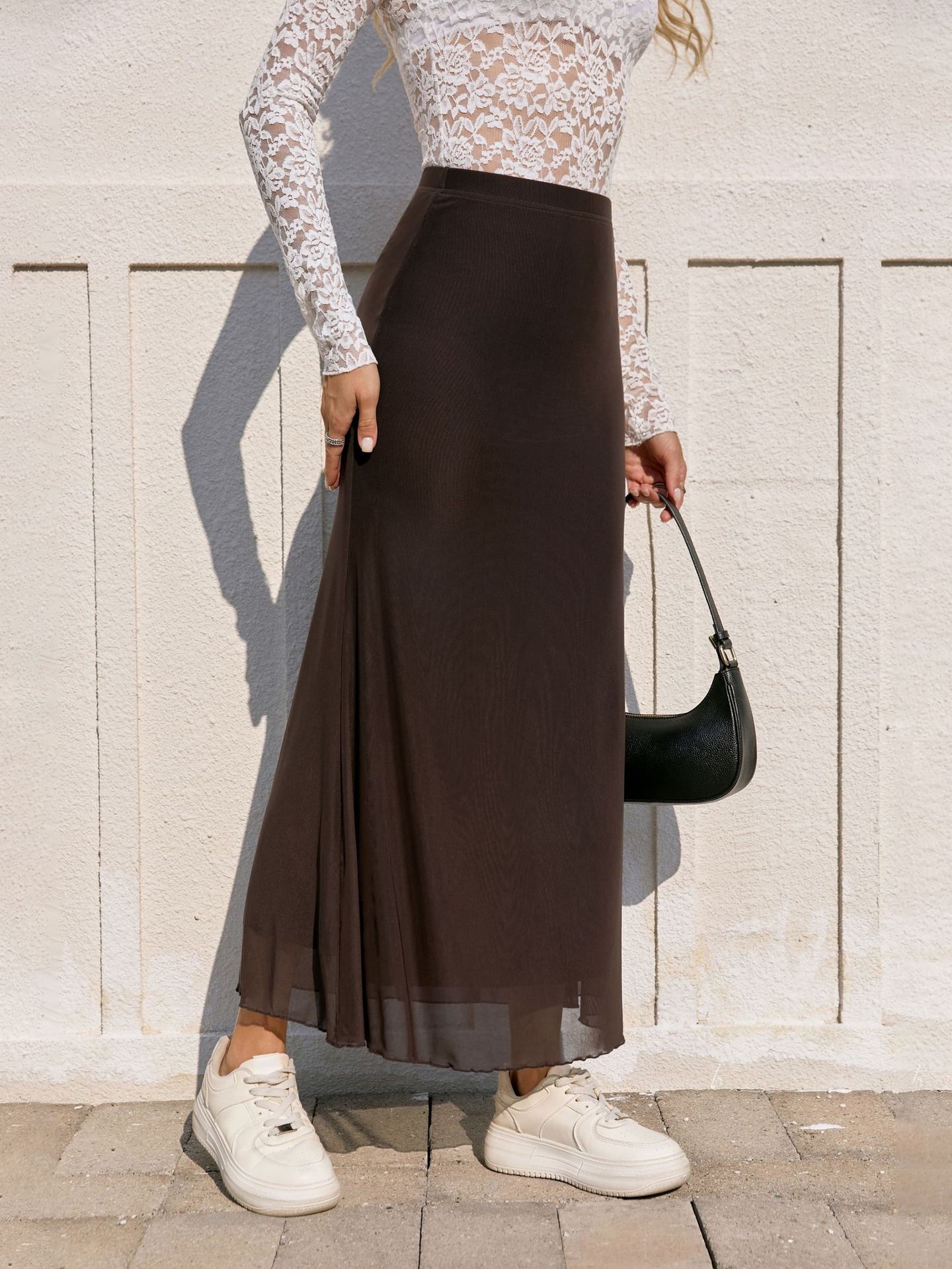 Women High Waist Elastic Slim Hip Skirt