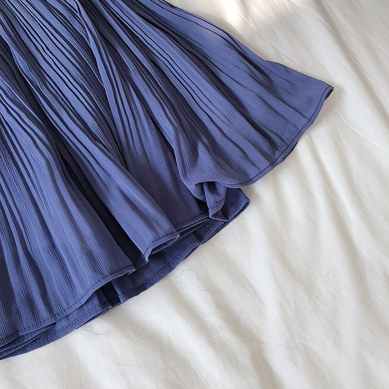New Korean High Waist Slimming Pleated Skirt