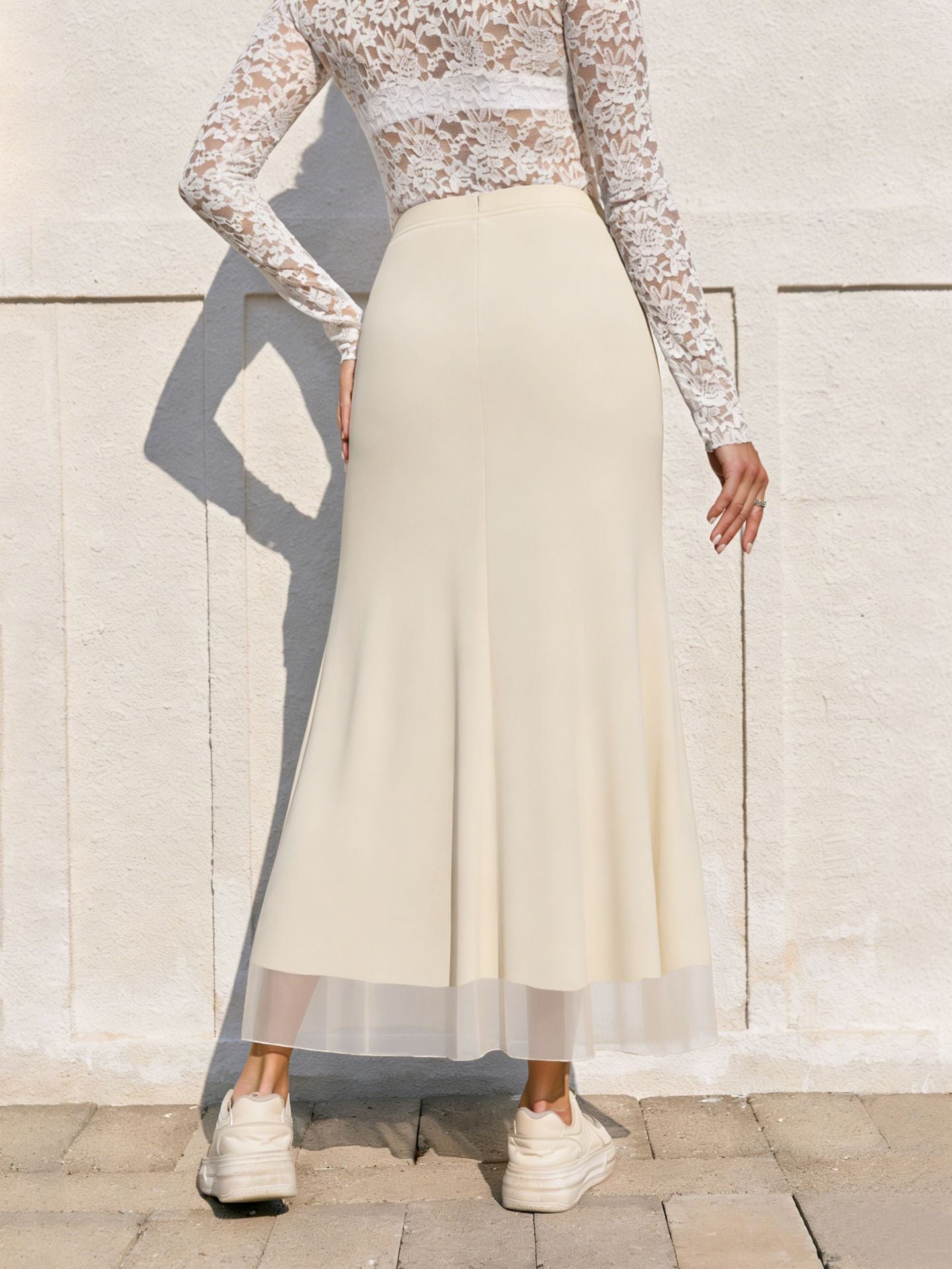 Women High Waist Elastic Slim Hip Skirt