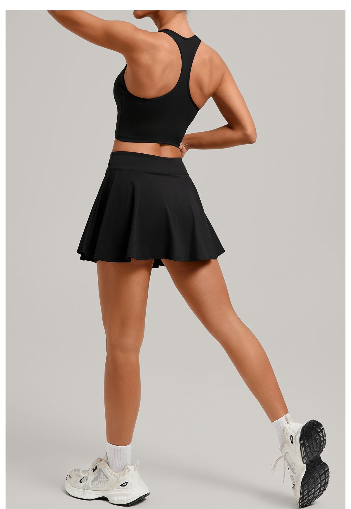 Tennis Sports Vest Short Skirt Two Piece