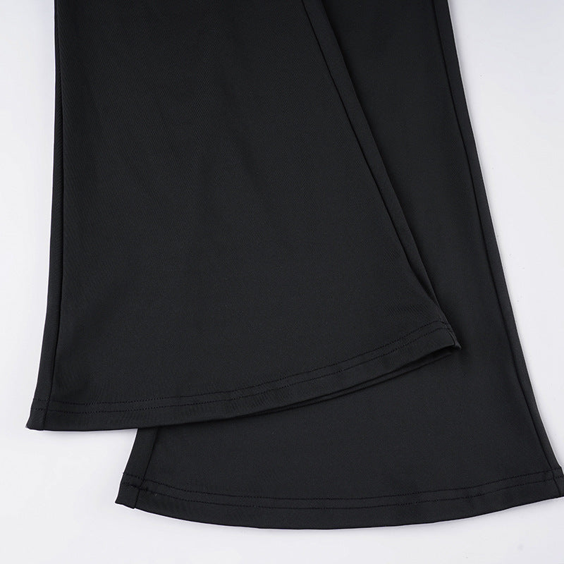 Women Low Waist Lace up Design Pants