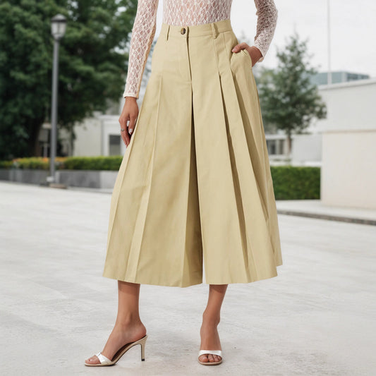 Women High Waist Casual Slimming Wild Wide Leg Pants