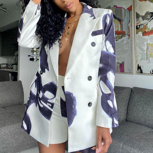 Women Winter Printing Loose Suit two piece set - Venus Trendy Fashion Online