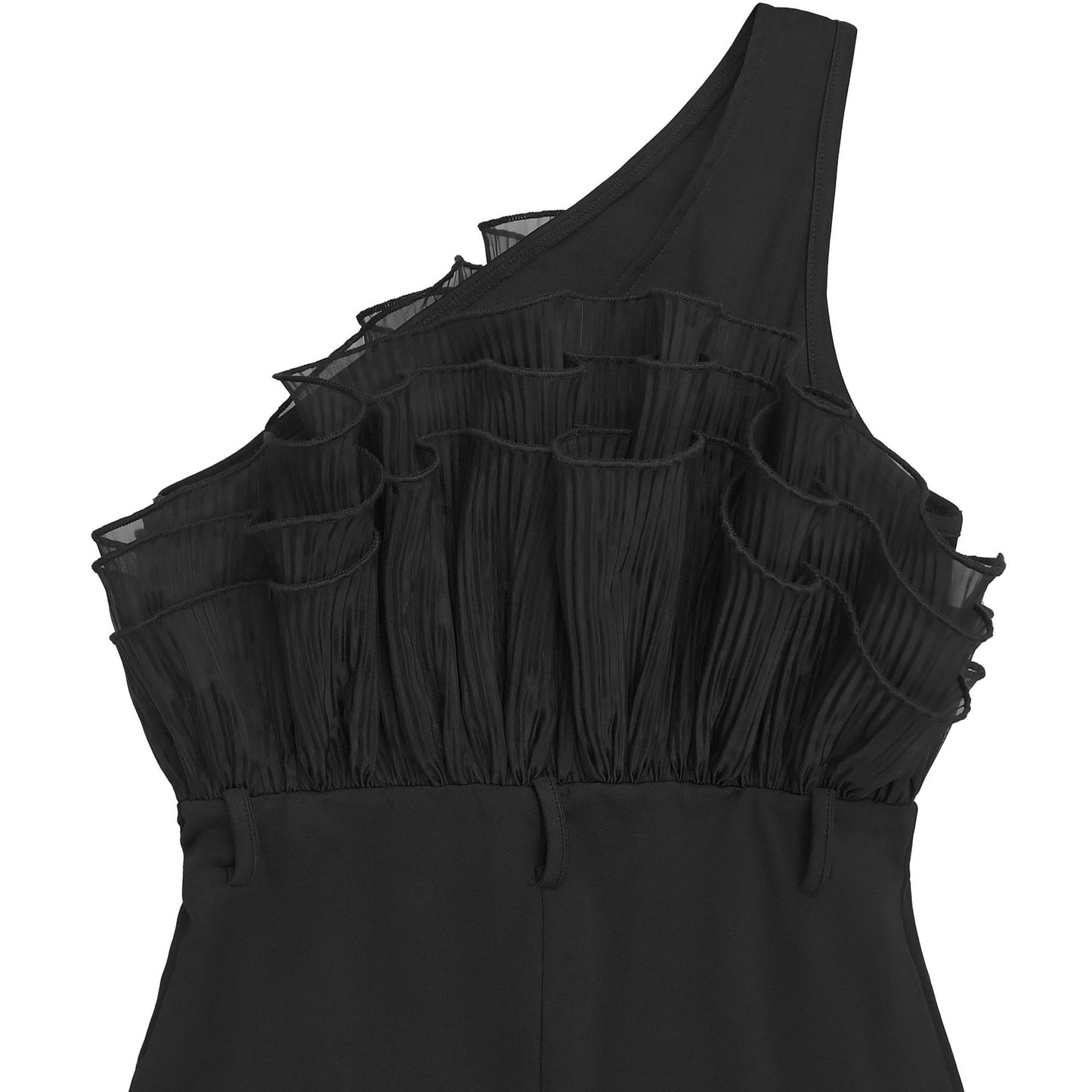 Light Luxury Mesh Shoulder High Waist Jumpsuit