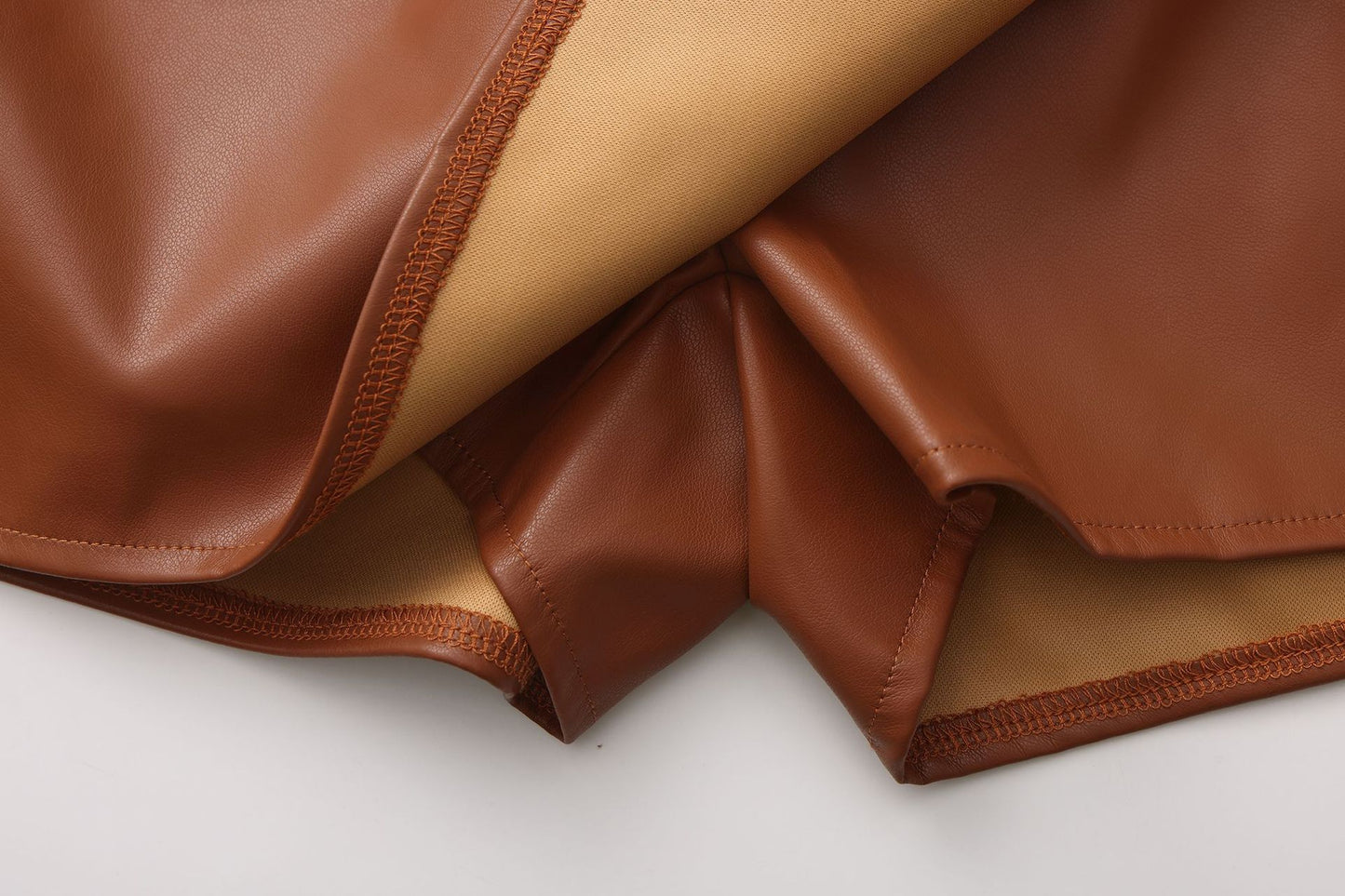 Women Faux Leather Pantskirt