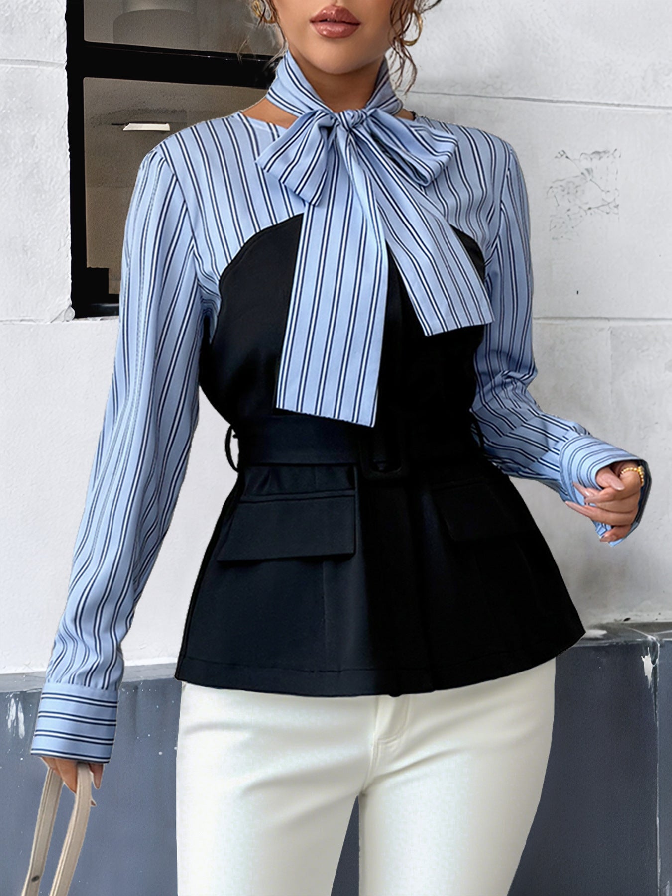 Elegant Graceful Office False Two Piece Sets
