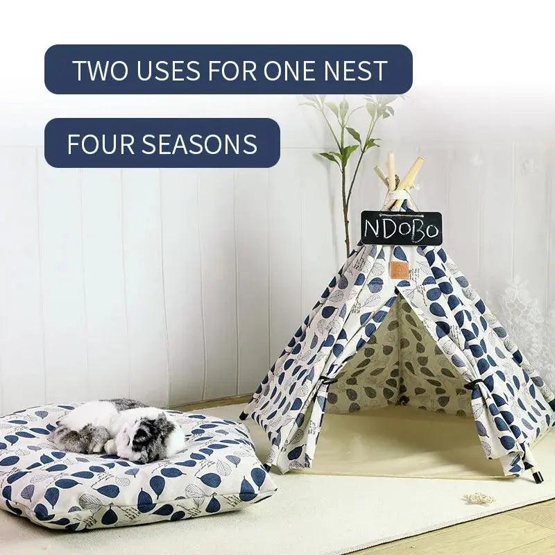 Pet's Tent House with Cushion and Blackboard - Venus Trendy Fashion Online