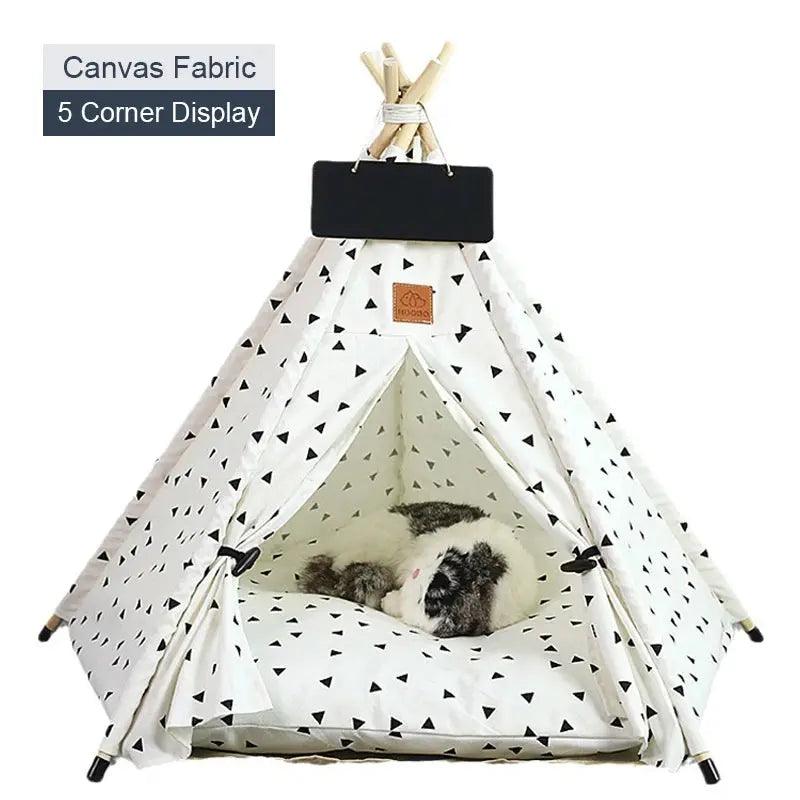 Pet's Tent House with Cushion and Blackboard - Venus Trendy Fashion Online