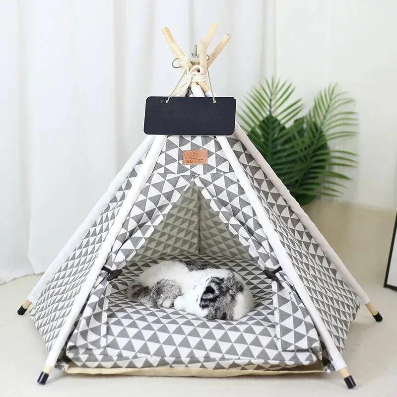 Pet's Tent House with Cushion and Blackboard - Venus Trendy Fashion Online