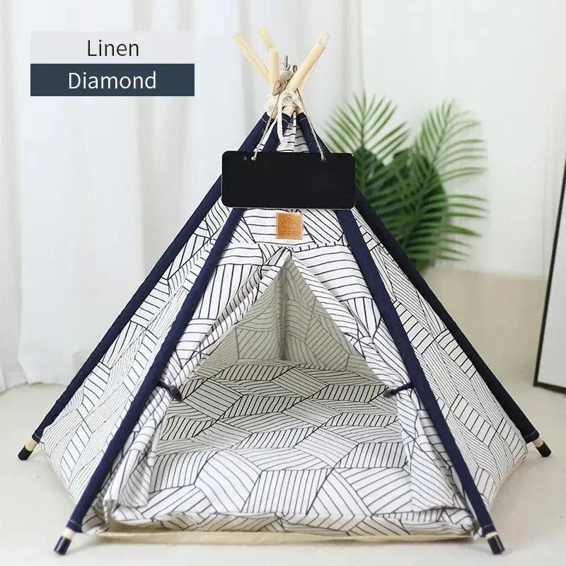 Pet's Tent House with Cushion and Blackboard - Venus Trendy Fashion Online