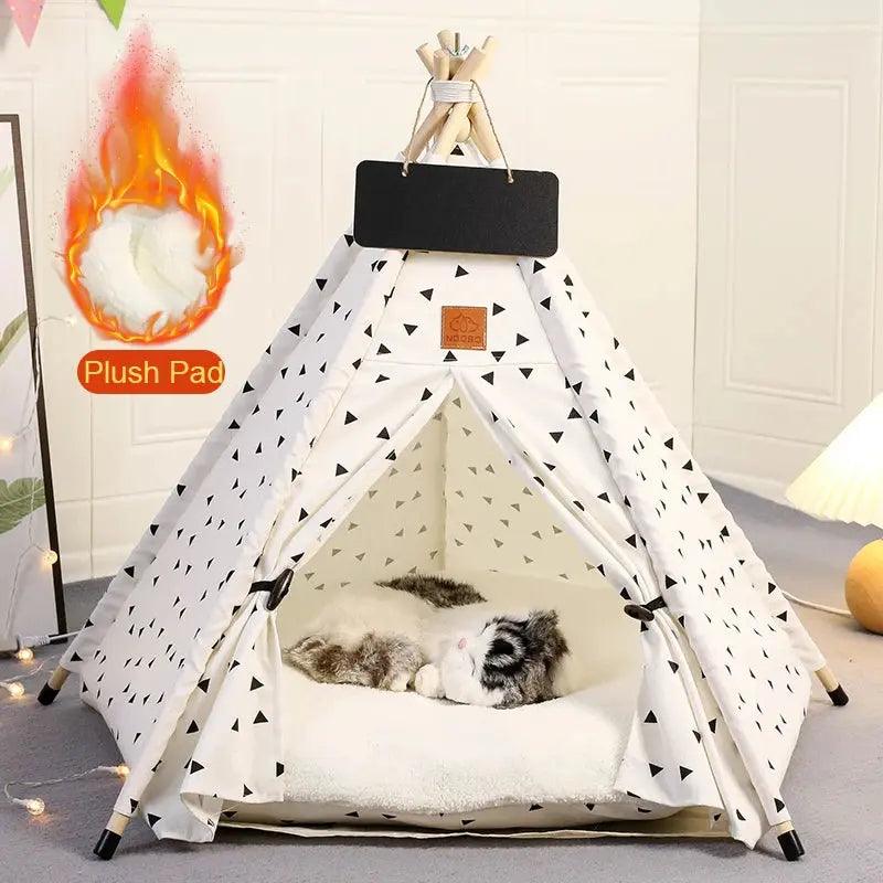 Pet's Tent House with Cushion and Blackboard - Venus Trendy Fashion Online