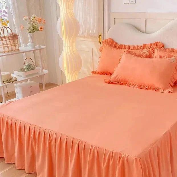 Princess Simple Solid Color Bedding Set - Venus Trendy Fashion Online