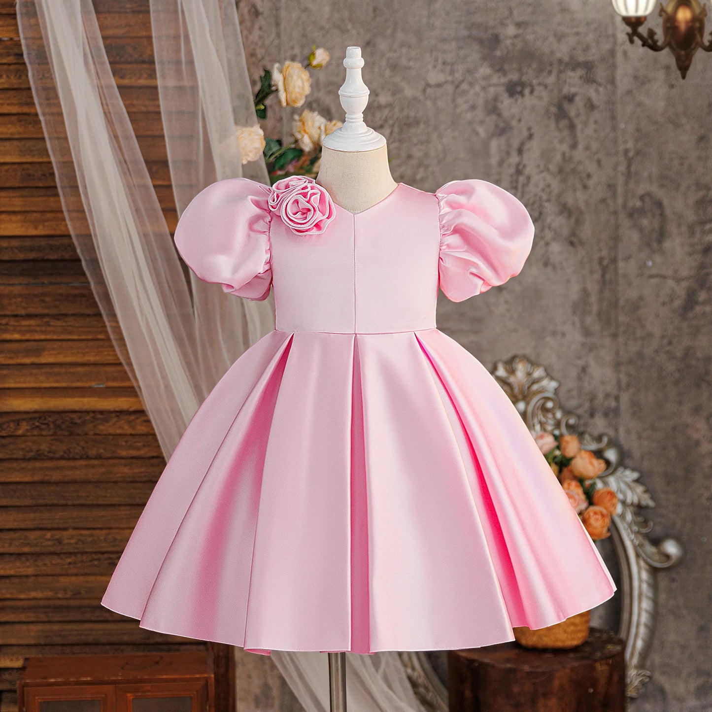 Summer Flower Bridesmaids Party Girls Dresses