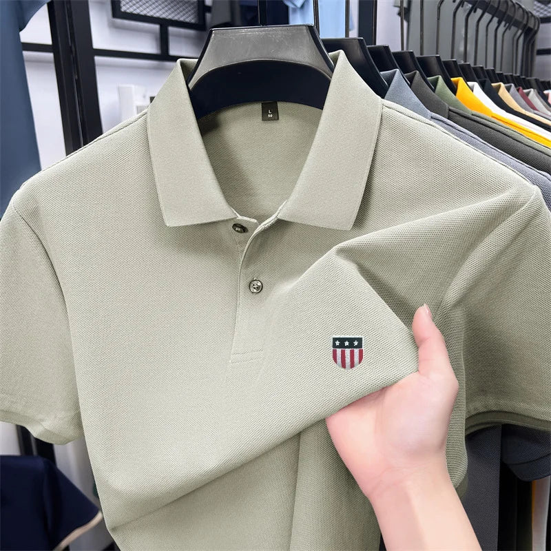 Men's summer luxury brand cotton shirt