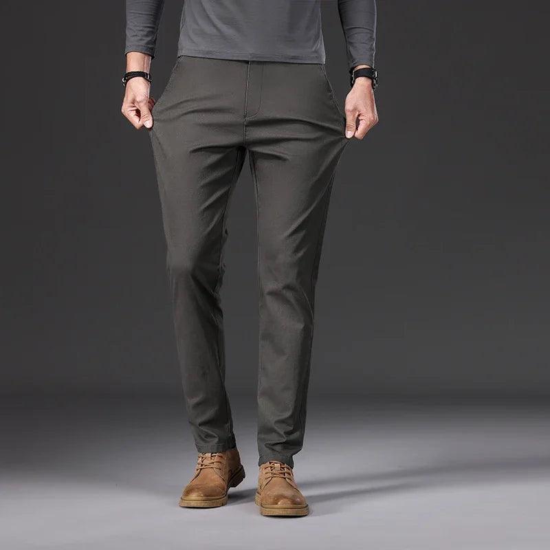 Men's Comfortable Elastic Slim Straight Trousers