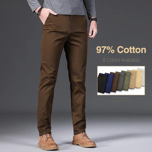 Men's Comfortable Elastic Slim Straight Trousers