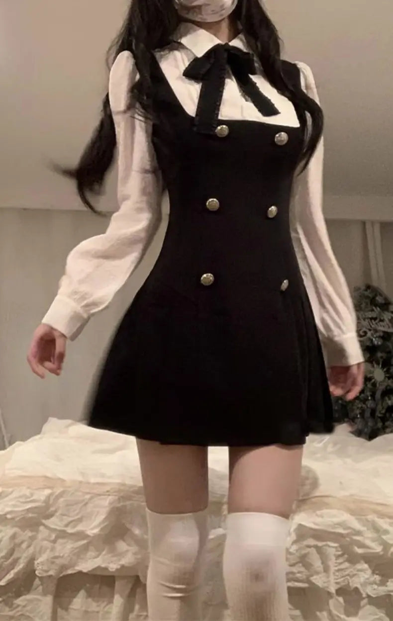 Casual Bow Tie Japanese JK Lolita Dress