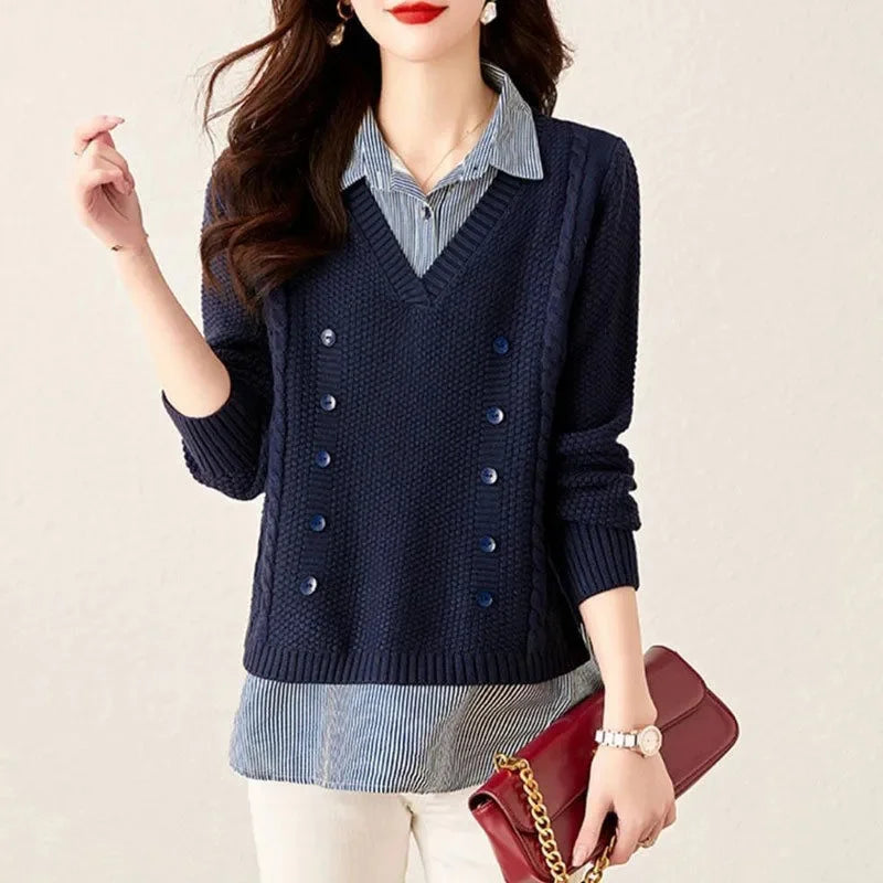 New Korean Loose Long Sleeve Sweater Shirt
